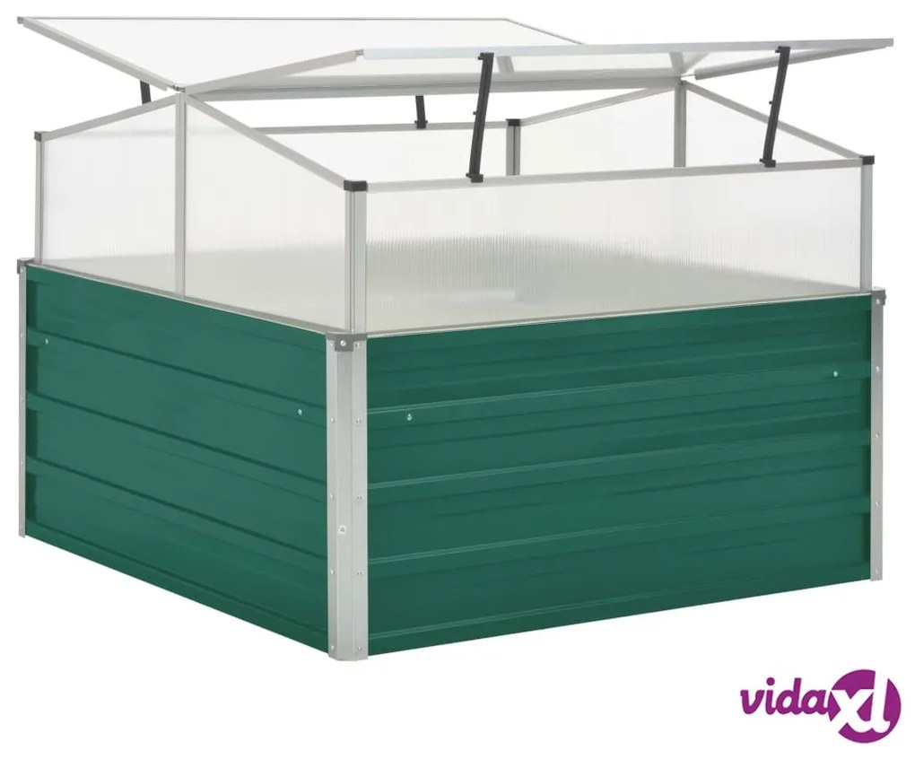 vidaXL Serra Verde 100x100x77 cm in Acciaio Zincato