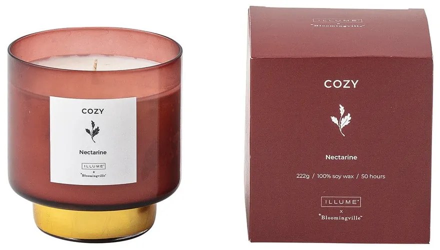 Candela profumata tempo di combustione 50 h Cozy Nectarine - ILLUME x Bloomingville