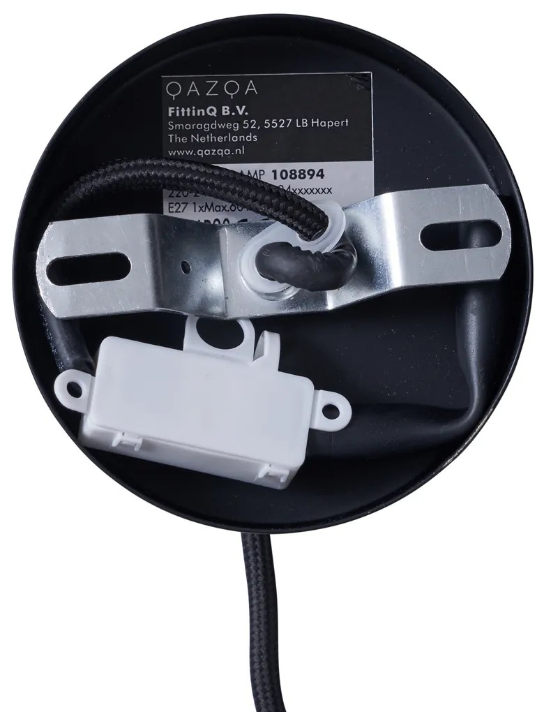 Lampada a Sospensione Moderna Nera con Interno Dorato - Loes