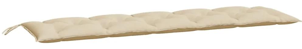 Cuscino per Panca Beige 180x50x7 cm in Tessuto Oxford