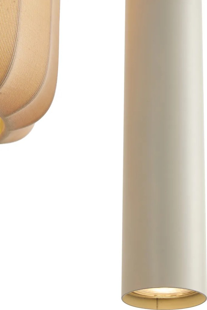 Lampada a Sospensione Japandi Beige 7 Luci - Pluni Tuba