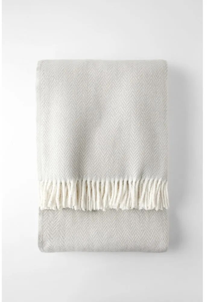 Plaid grigio chiaro con contenuto di cotone , 140 x 180 cm Skyline - Euromant