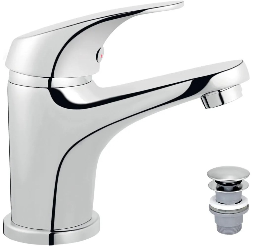 FERRO - Miscelatore per lavabo + scarico ONE cromo lucido