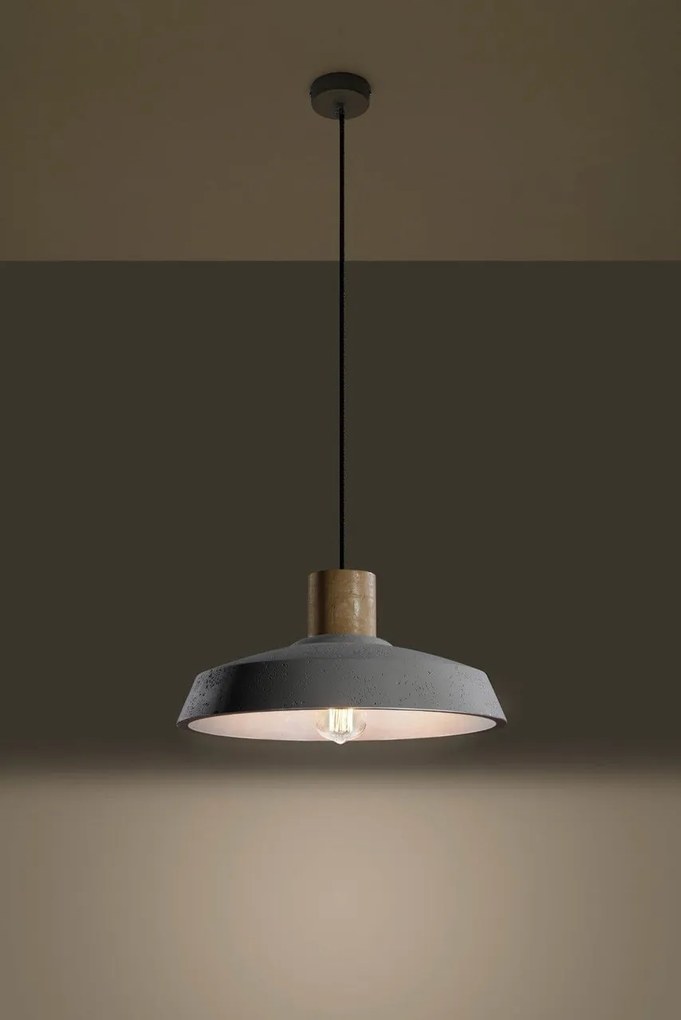 Lampadario a sospensione in Cemento Bianco AFRA E27 da interno