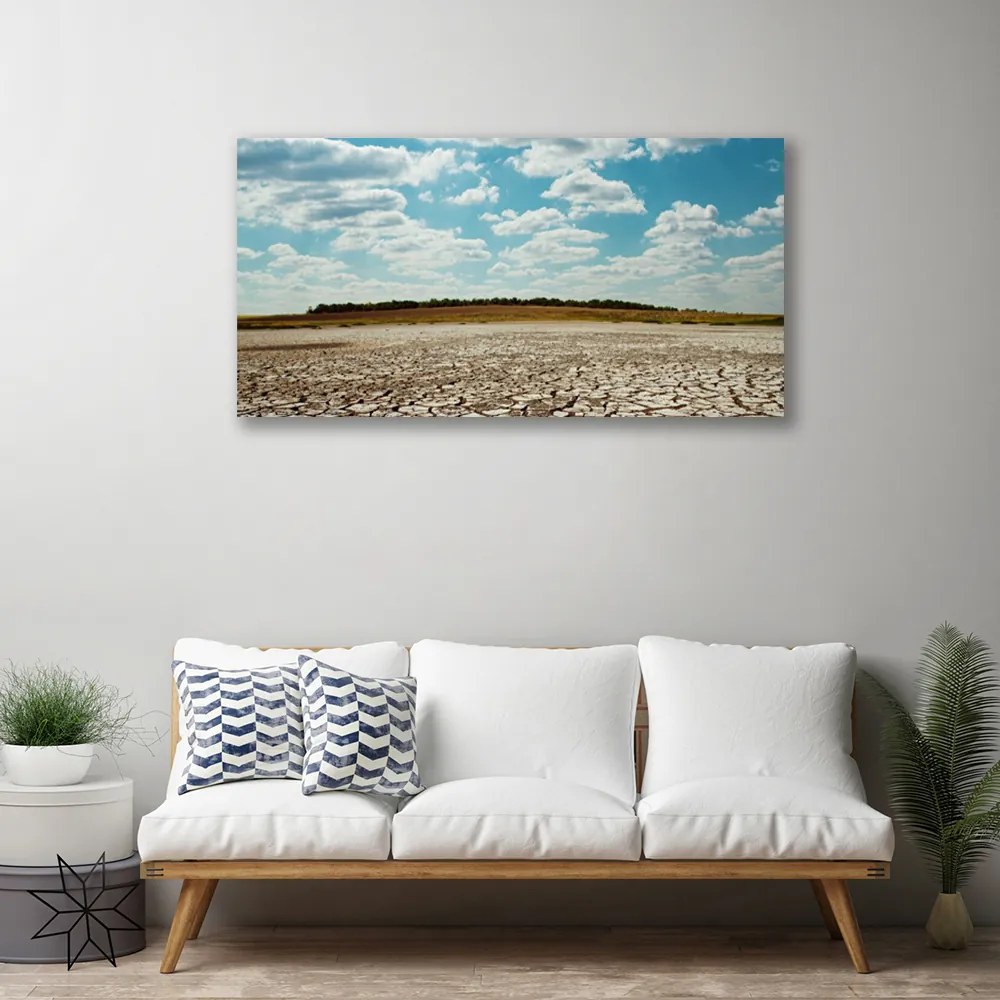 Quadro su tela Paesaggio di sabbia del deserto 100x50 cm