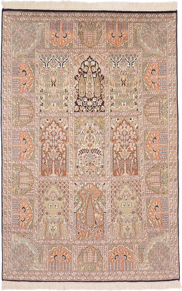 Cashmere Silk Tappeto orientale 120x190 (Indian) Annodato A Mano