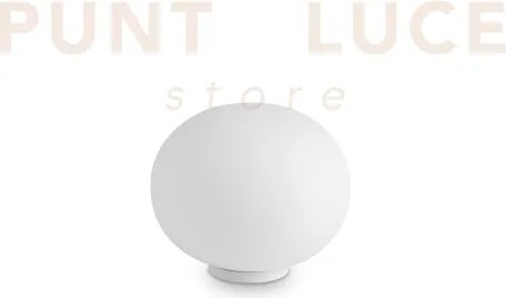 Smarties lampada da tavolo 1 luce attacco e27 30cm in vetro bianco