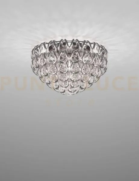 Giogali lampadadario a soffitto 60 cristallo argento e cromo lucido...