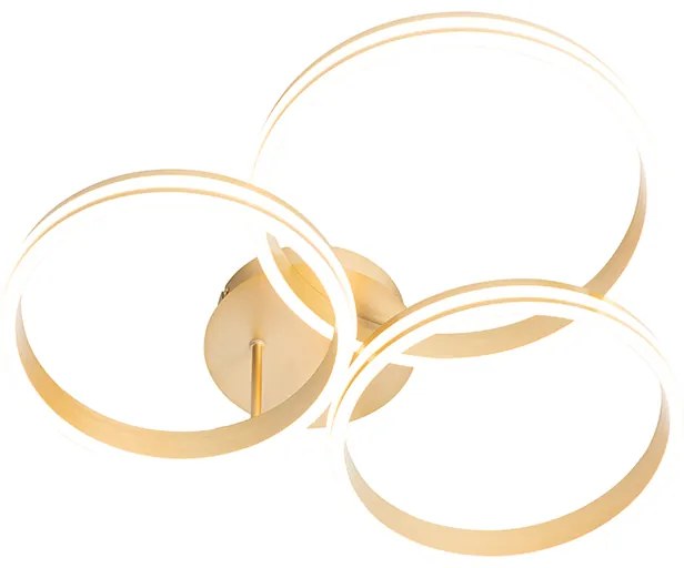 Plafoniera in ottone con LED dimmerabile a 3 livelli 3 luci - Navara