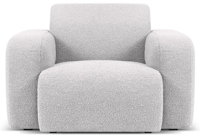Poltrona grigio chiaro in tessuto bouclé Molino - Micadoni Home