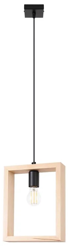 Sollux SL.1310 - Lampadario a sospensione con filo ARIES 1xE27/15W/230V faggio/beige