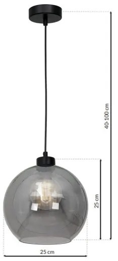 Lampadario su corda SOFIA 1xE27/60W/230V trasparente