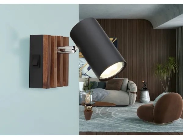 Globo 57909-1 - Faretto da parete KAYDEN 1xGU10/25W/230V nero