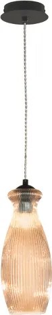 Lampada sospensione D12 cm in vetro soffiato Ambra - MADAGASCAR Mod3