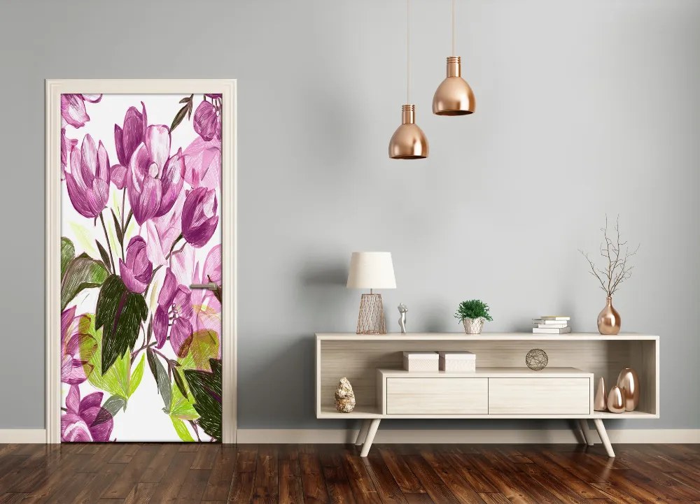Rivestimento Per Porta Fiori viola 95x205 cm
