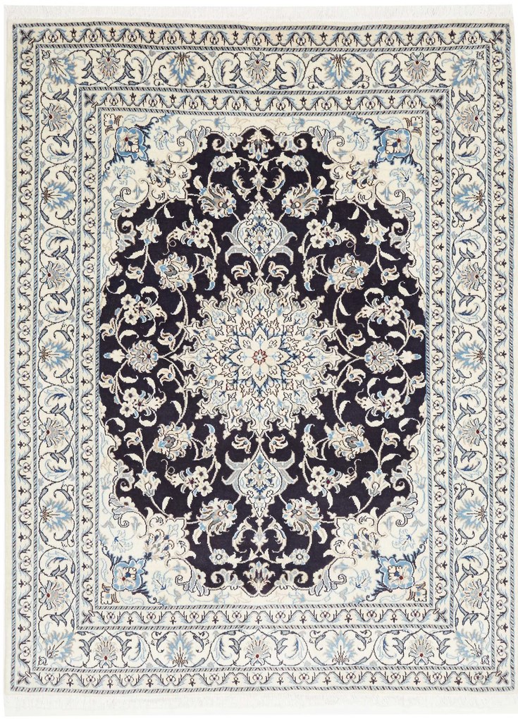 Nain Tappeto persiano 200 x 150 Blu (Iran) Annodato A Mano