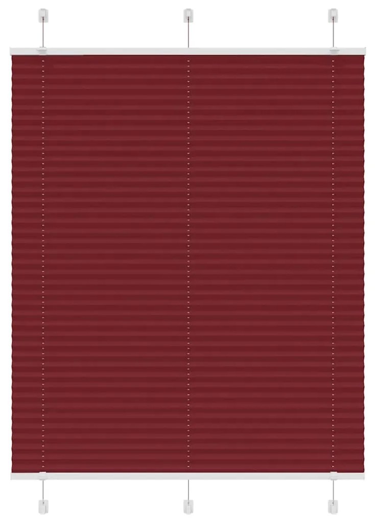 Tenda Plissettata Rosso Bordeaux 105x150 Cm Larghezza Tessuto /