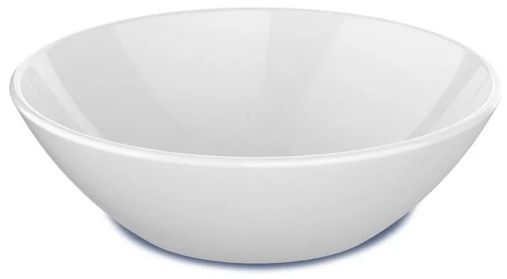 Lavabo da appoggio Idesia irregolare in ceramica L 41 x H 14.5 x P 35 cm bianco lucido