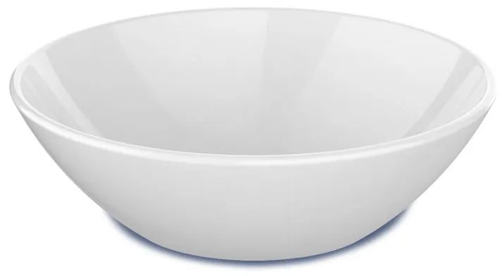 Lavabo da appoggio Idesia ROCA irregolare piletta non inclusa in ceramica L 41 x H 14.5 x P 35 cm bianco lucido piletta non inclusa