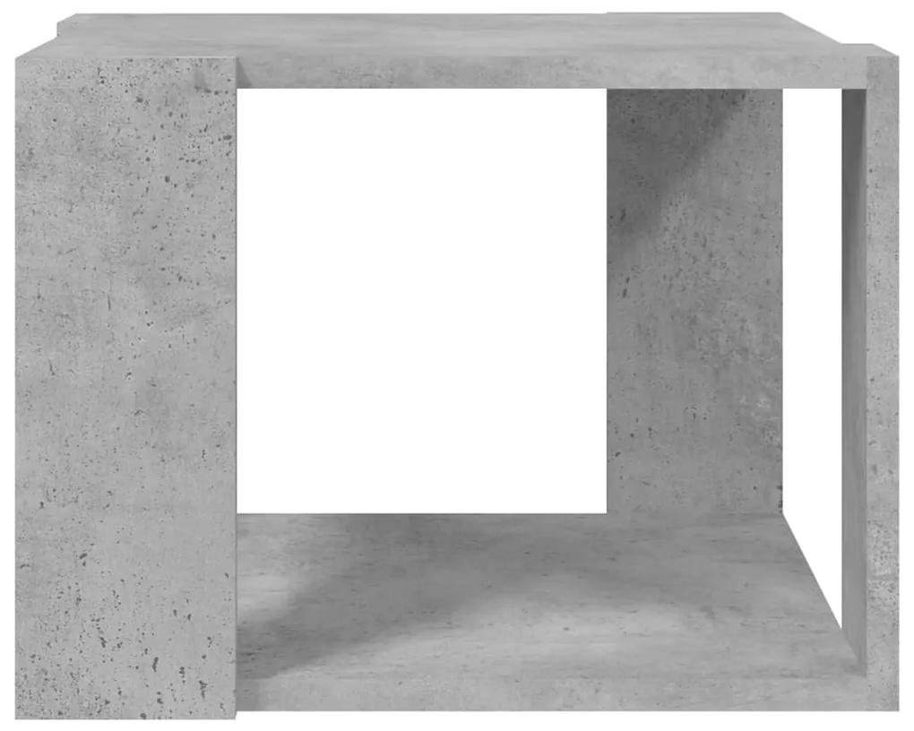 Tavolino da salotto grigio cemento 40x40x30cm legno multistrato