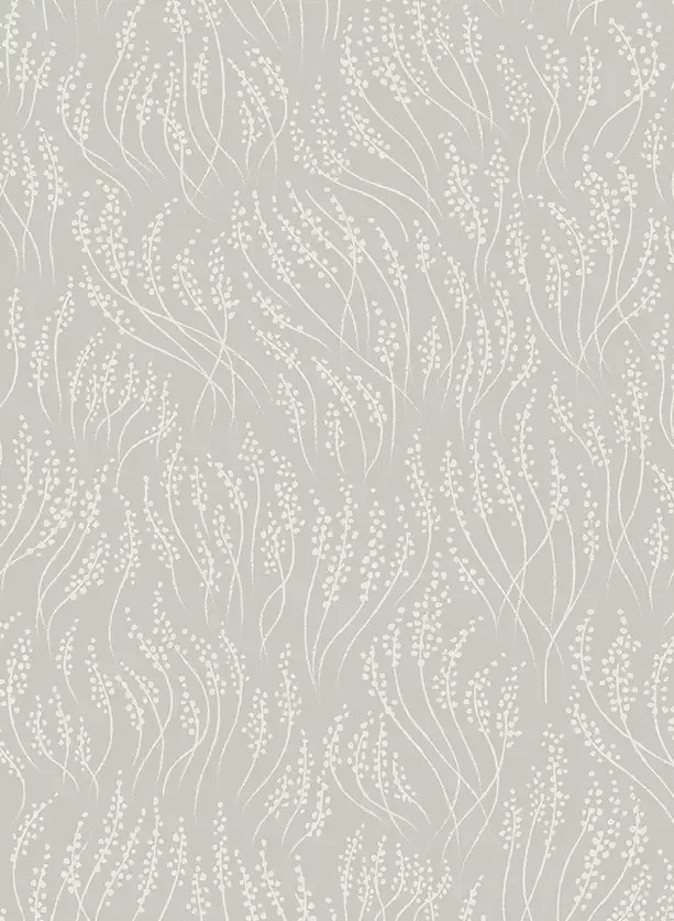 Littlephant Carta da parati Meadow - Mid Grey