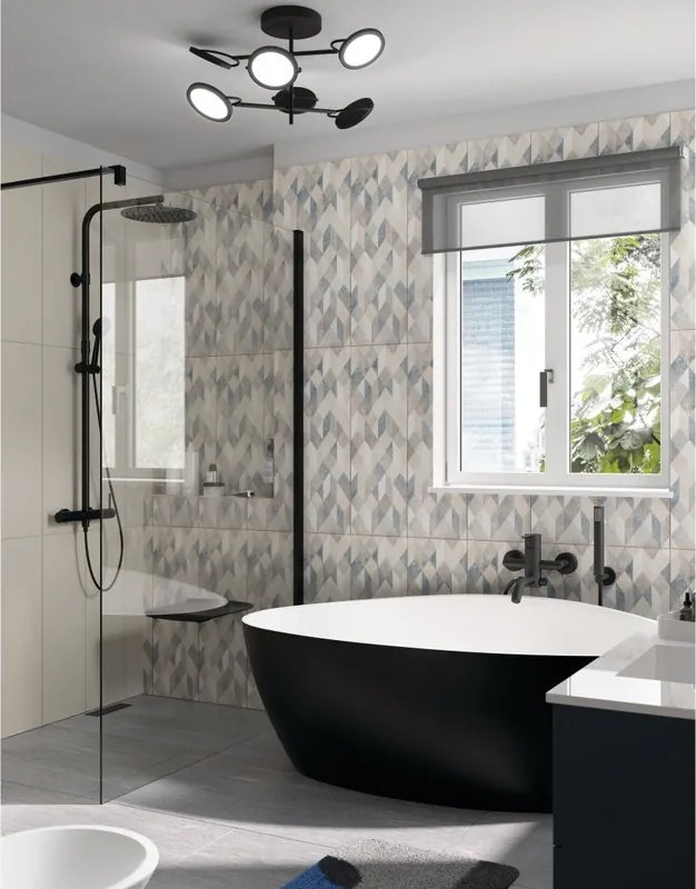 Vasca Stori bianco luido interno e nero opaco esterno 156X71 cm