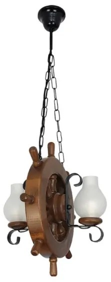 Brilagi - Lampadario a sospensione con catena TIMONA 2xE14/40W/230V faggio/noce