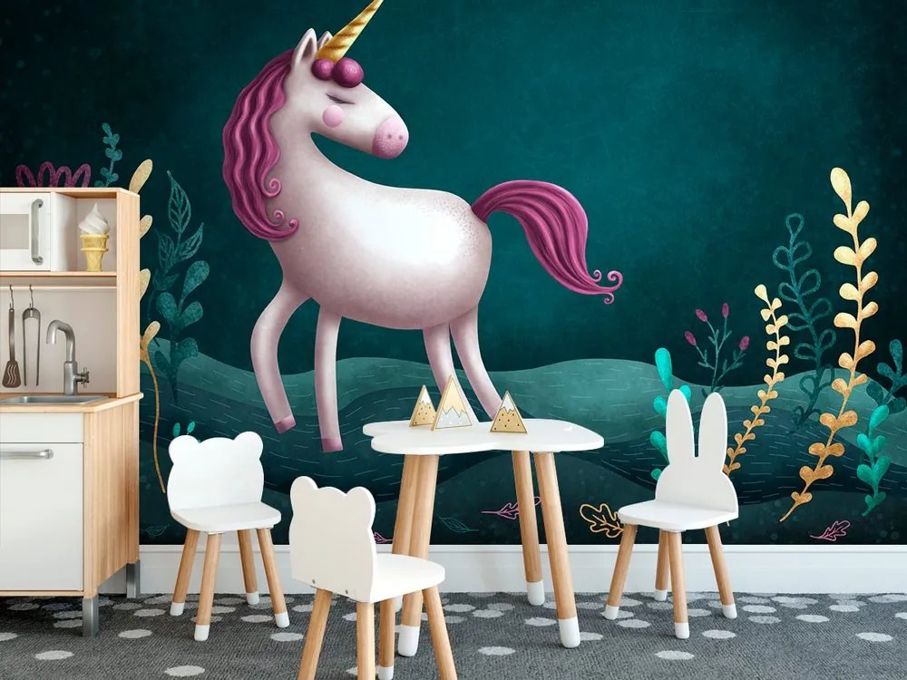 Carta da parati autoadesiva – Unicorno fiabesco