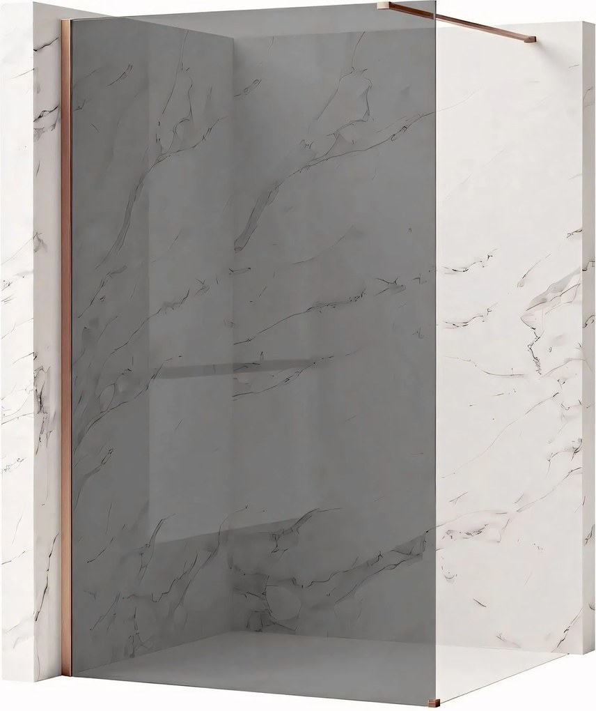 Parete doccia Rea Flexi Grey / Brush Copper 120