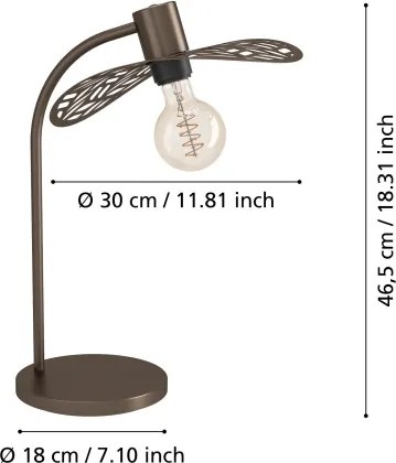 Eglo 44126 - Lampada da tavolo SWABY 1xE27/60W/230V bronzo