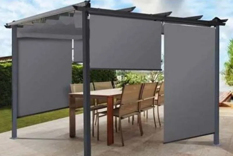 Pergola impermeabile da giardino 120 x 225 cm