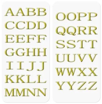 3D STICKERS LETTERS GOLD