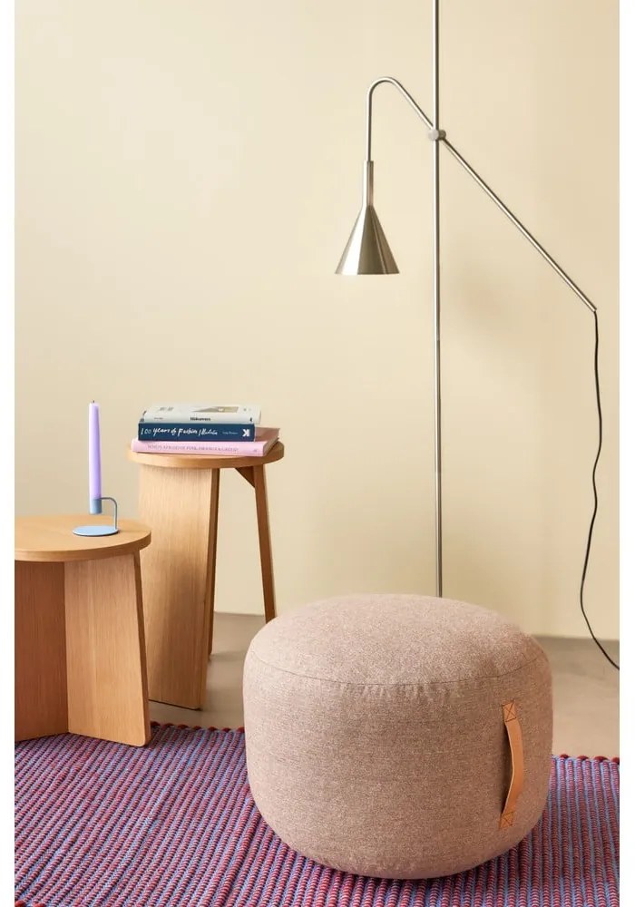 Pouf Zerio marrone chiaro, ø 50 cm Mochi - Hübsch