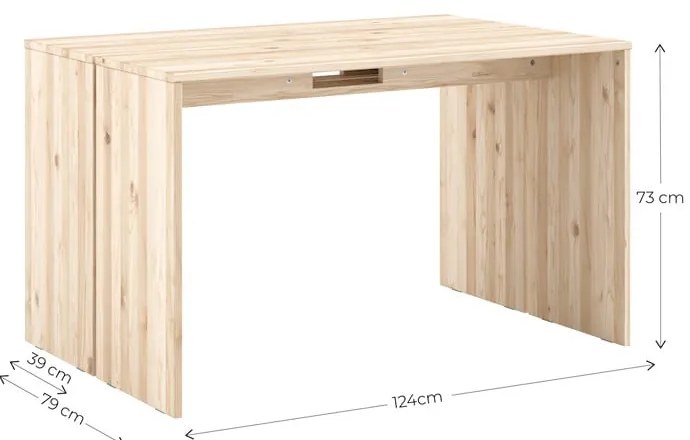 Tavolo da pranzo in pino massiccio 79x124 cm Join-In – Karup Design