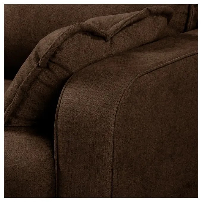 Divano angolare marrone scuro (angolo sinistro) Beata - Ropez