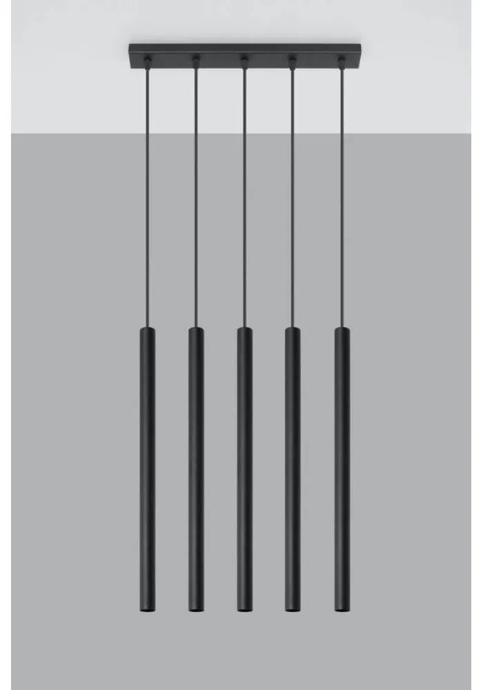 Lampadario in Acciaio a sospensione 5xG9 PASTELO 5 Nero da Interno Colore del corpo Nero
