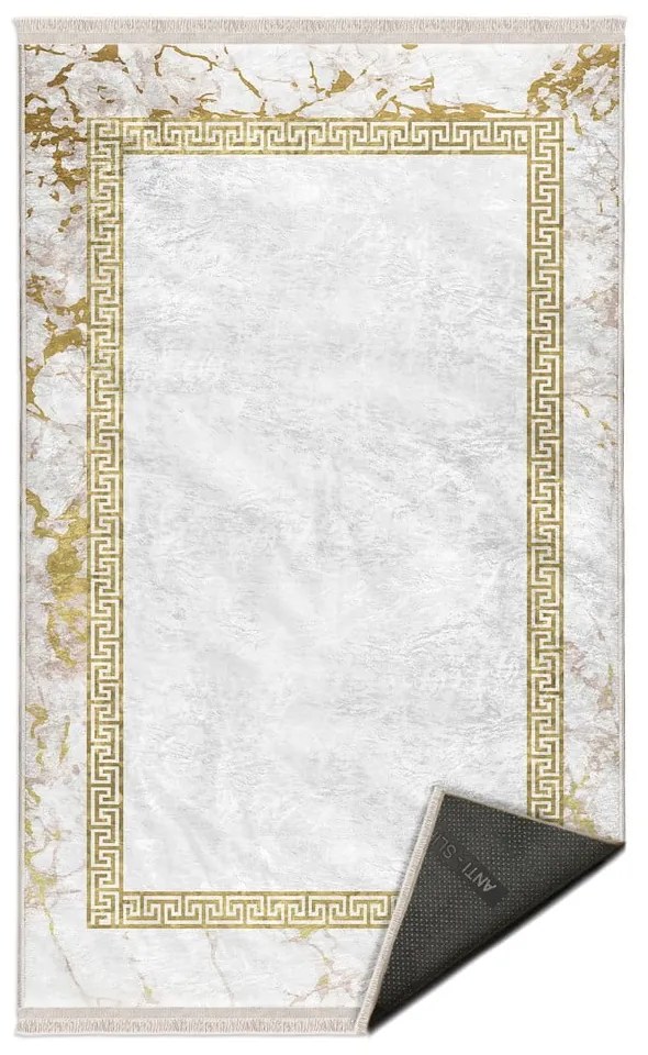 Tappeto in bianco-oro 120x180 cm - Mila Home