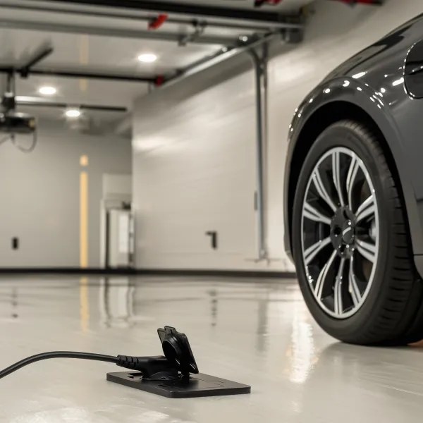 Solight 5B323B - Presa doppia da incasso a pavimento per esterno IP55 nero rettangolare