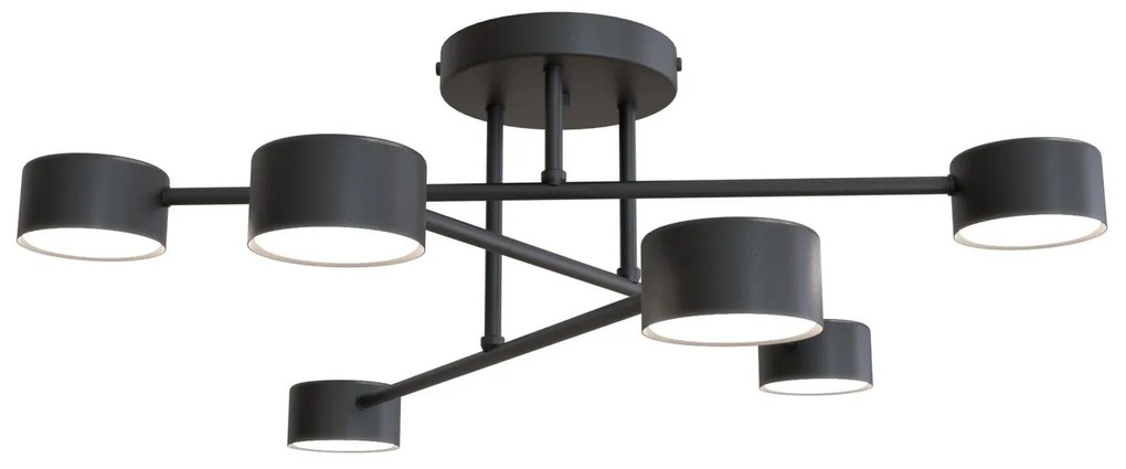 Lampadario a sospensione HALO 6 Black
