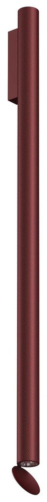 Flos Flauta H1000 Spiga Lampada indoor 100 cm Da Parete a biemissione in alluminio Anodized Ruby Red