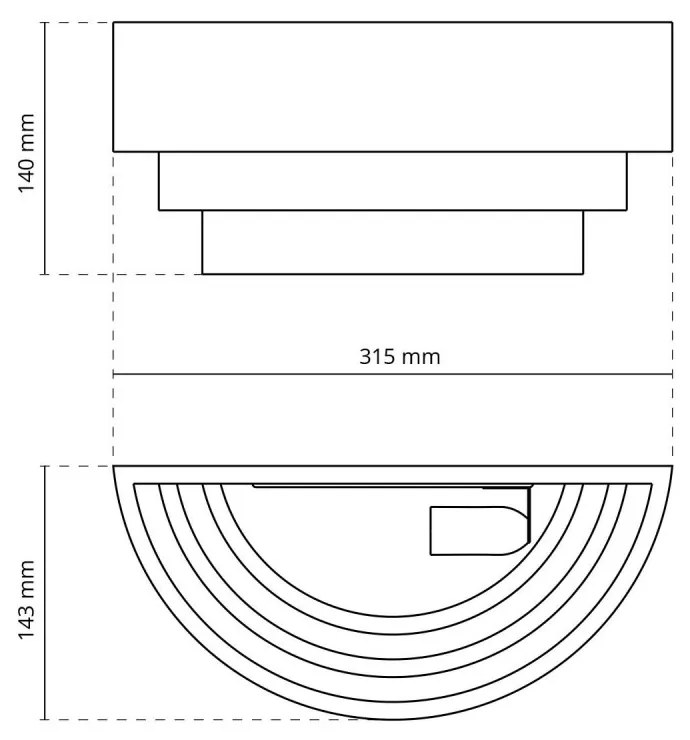 Applique da Parete in Gesso Pitturabile E14 Materiale Gesso