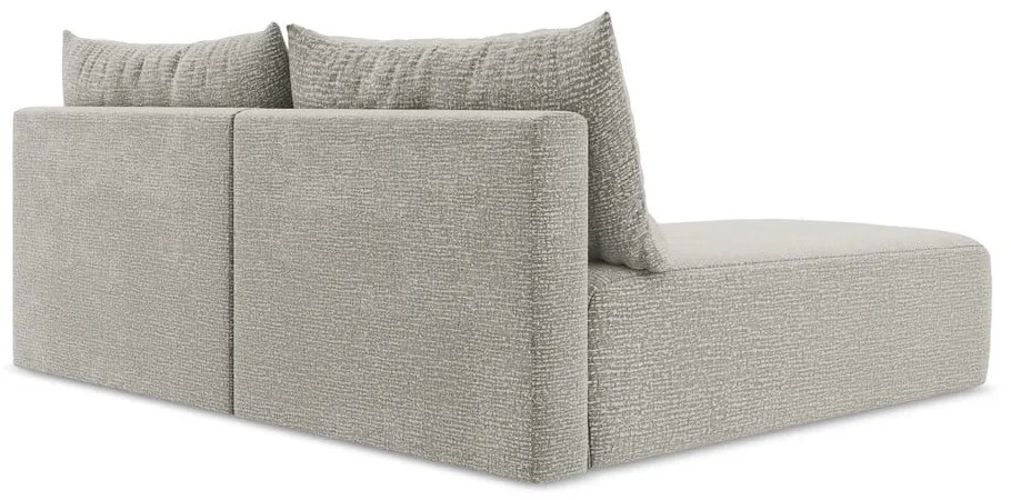 Divano angolare grigio chiaro allungabile/con contenitore (con penisola a sinistra) Kalena – Makamii