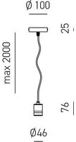 Sospensione Industrial Flash Metallo Rame E Stoffa Marrone 1 Luce E27