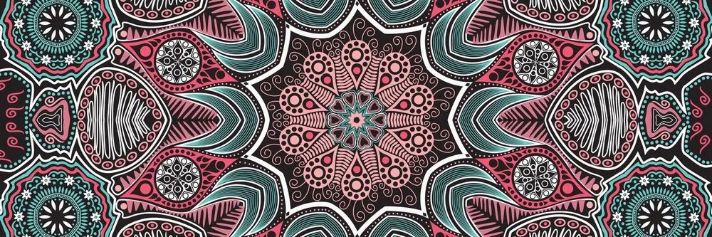 Stampa su tela – Mandala indiana con motivo floreale