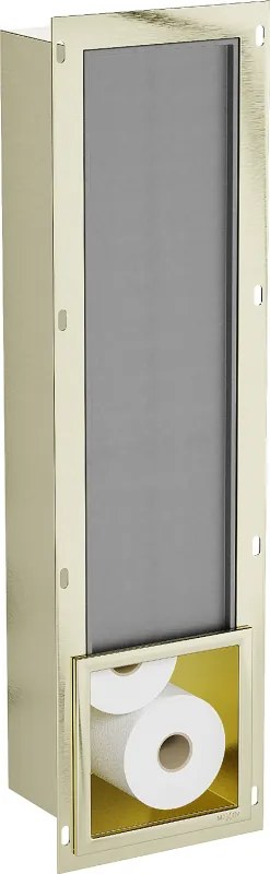 Mexen X-Wall-B porta rotolo per carta igienica, oro spazzolato - 1955