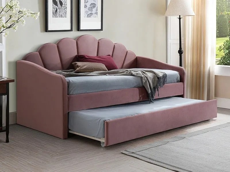 Letto Bella in velluto rosa - Blu52 - 90x200 cm