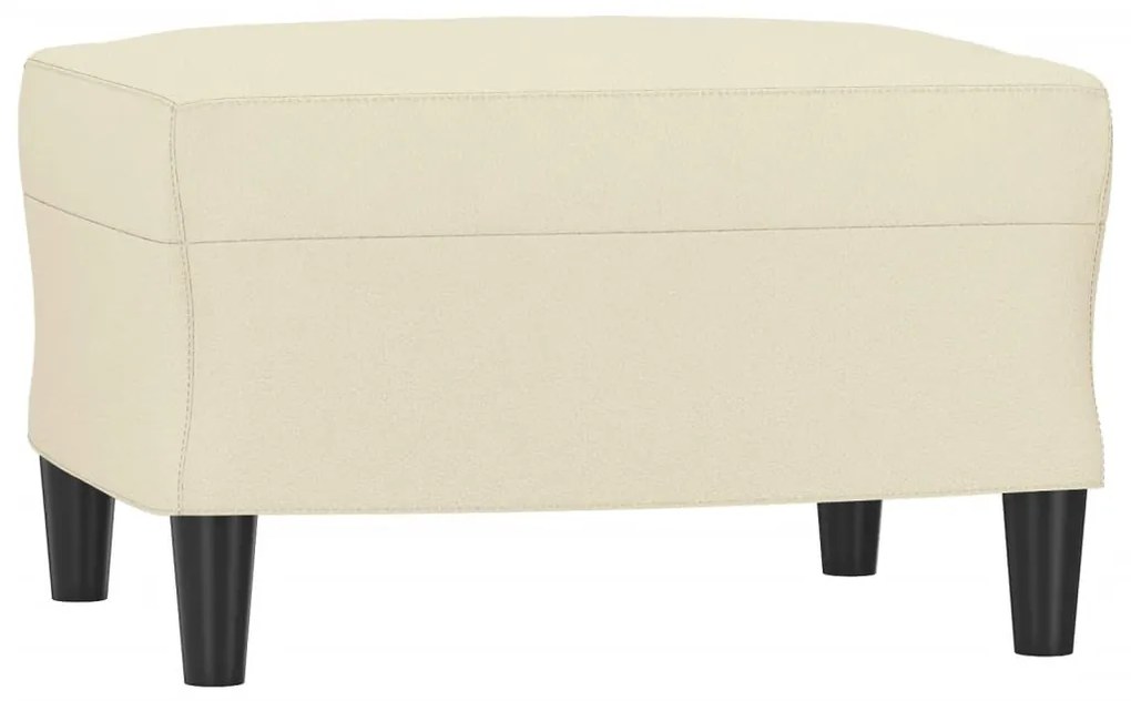 Poggiapiedi crema 60x50x41 cm in similpelle