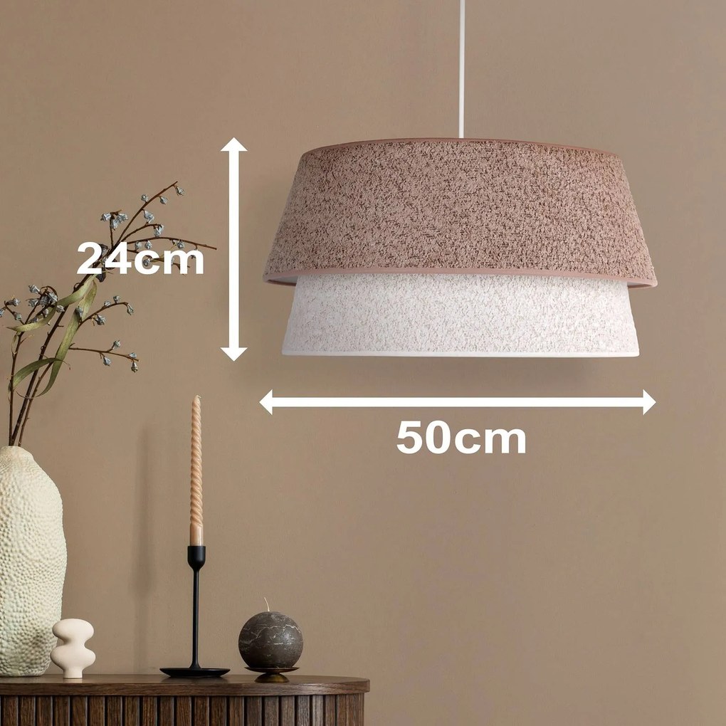 Euluna Lampada a sospensione Boucle, Ø 50 cm, cappuccino/ecru