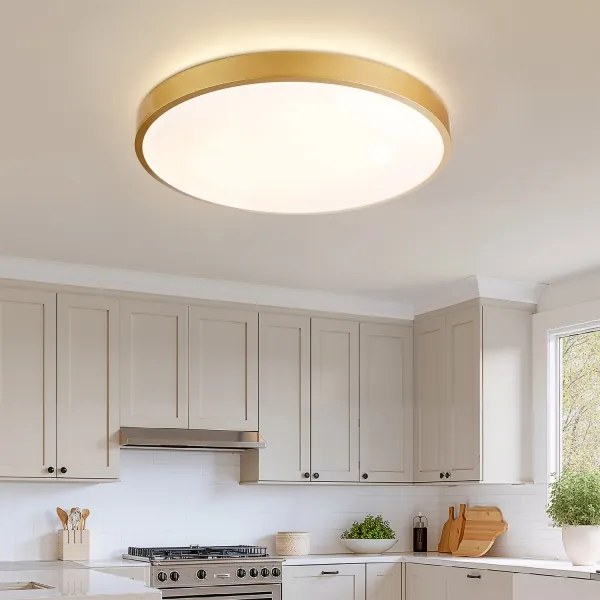 Brilagi - Lampada LED dimmerabile GLASS POOL DOUBLE LED/80W/230V 60 cm dorata + telecomando