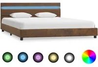 Giroletto con Luci a LED Marrone in Tessuto 140x200 cm cod mxl 56574